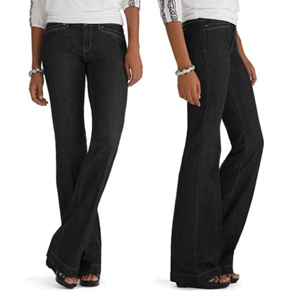 White House Black Market Denim - WHBM Black Trouser Leg Blanc Jeans 6R